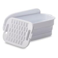 折りたためるつけ置き洗いバケツ　ホワイト