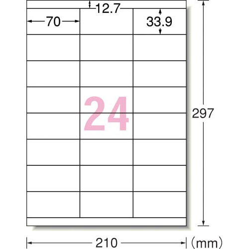 下地がかくせる修正ラベル　兼用　２４面　１２枚