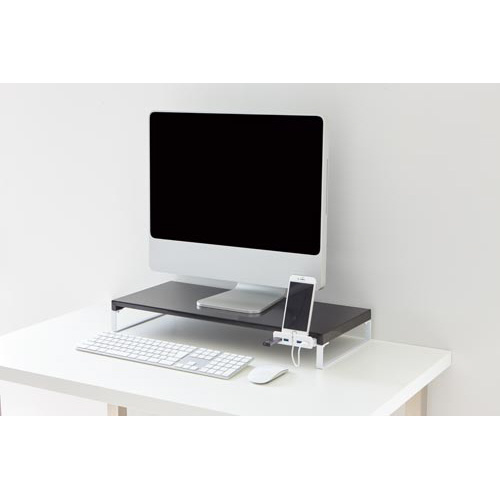 机上台＜幅５９０ｍｍＵＳＢ３．０ハブ付＞白