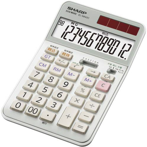 電卓　抗菌実務　ナイスサイズ　ＥＬ－Ｎ９４２ＣＸ