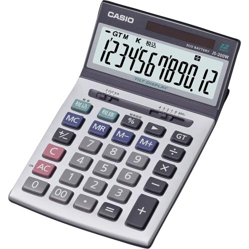 電卓　本格実務　ジャスト型　ＪＳ－２００Ｗ－Ｎ