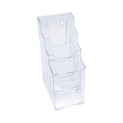 カタログスタンド　Ａ４三つ折り　４段　クリア