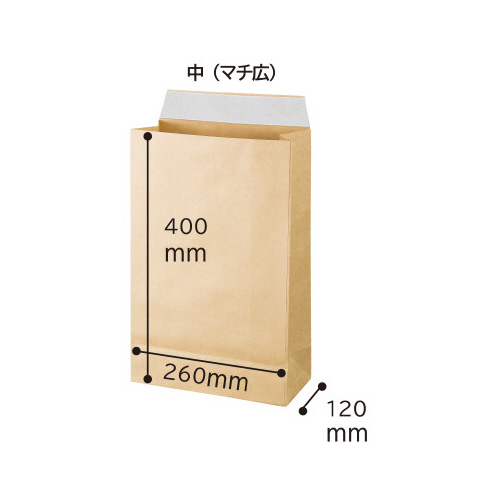 マチ広宅配袋１２０ｇ中（マチ広）ラミ５０枚