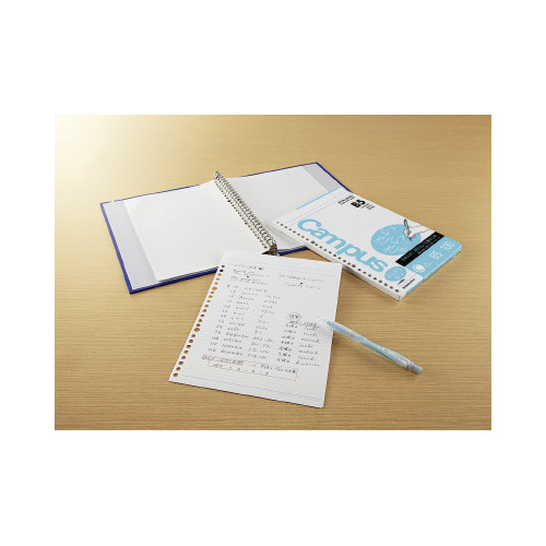 ルーズリーフＢ５　５ｍｍ細横罫１００枚