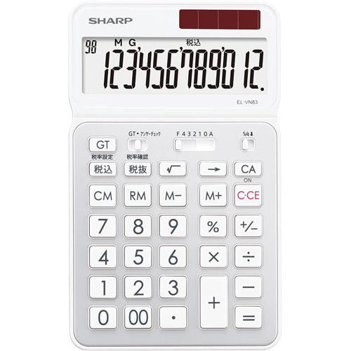 カラー・デザイン電卓　ＥＬ－ＶＮ８３－ＷＸ