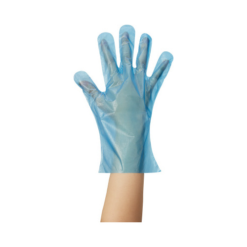 衛生的に取り出せるポリエチレン手袋青３００枚３０箱