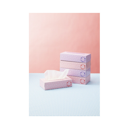 ボックスティシュー　リース柄２００組（５箱入）×４