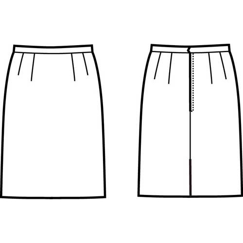 ストレッチタイトスカートレギュラー丈ブラック７号