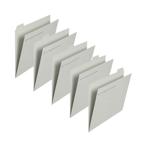 １／５カットフォルダーカラー　Ａ４　灰　５枚
