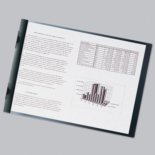 スライドクリップファイル　Ａ４縦　ダークグレー