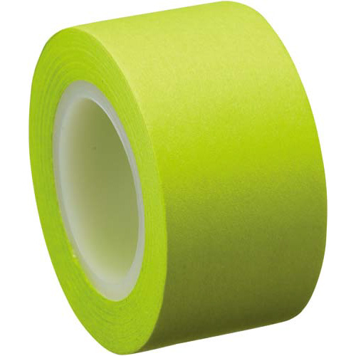 強粘着ロール付箋ケース付　２５ｍｍ　橙・緑×５