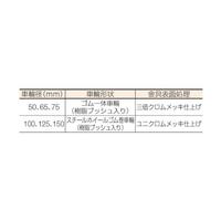 Ｓ型自在ＳＰ付ゴム車７５ｍｍ