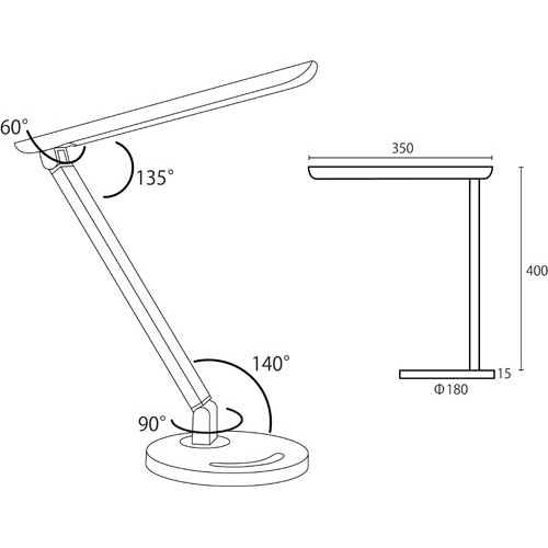 ＬＥＤスタンド　ＳＤＬＥ０７Ｎ１２　ブラック×５
