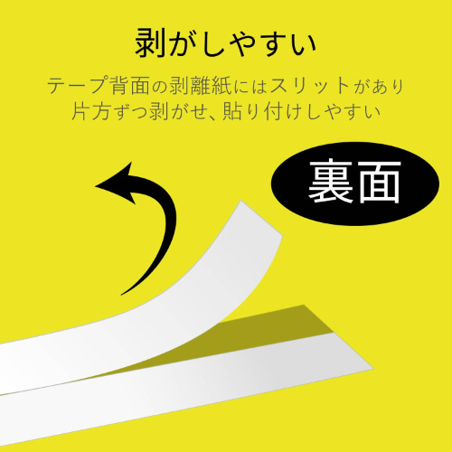 テプラＰＲＯ互換テープ　黄　１２ｍｍ　黒文字×５