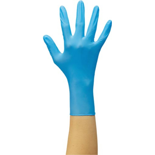 衛生的に取り出せるニトリル手袋　ブルーＭ１００枚