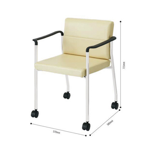 ＬＥＰ１０チェア　キャスター　アイボリー２脚セット