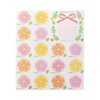 カラー色紙用シール　半透明　花柄