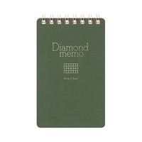 ダイヤメモ＜Ｍ＞　方眼罫　２．５ｍｍ　グリーン