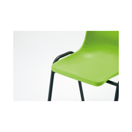 ＳＫ再生樹脂スタッキングチェアＬグリーン４脚セット