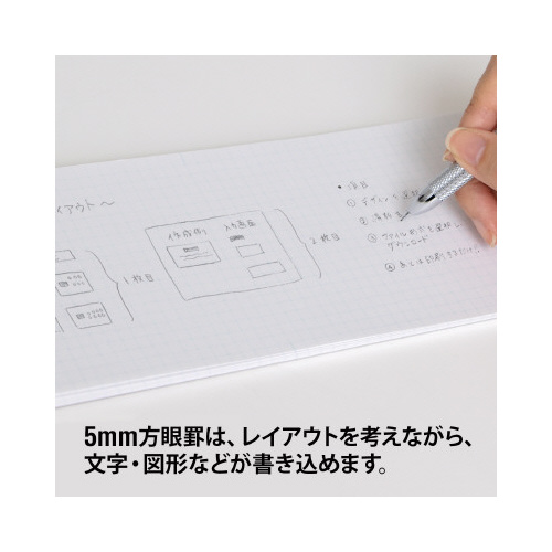 プロジェクトペーパー　ハーフレポートパッド　５冊