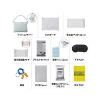 防災セット入りクッションポーチ　ブラック　５個