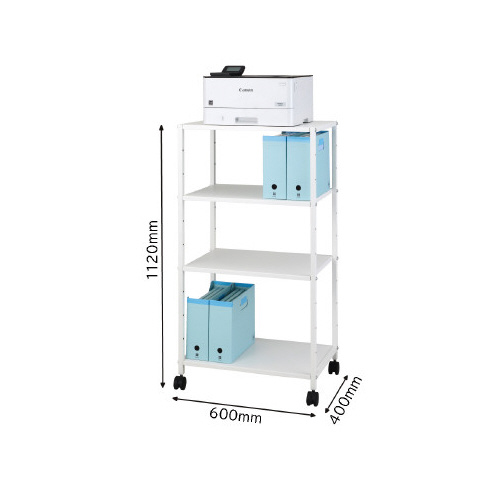 スチールプリンターラック４段６００×４００