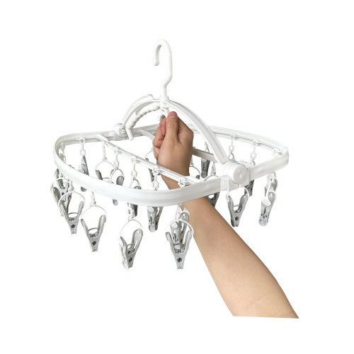 まとめて取り込める角ハンガー２４ピンチ