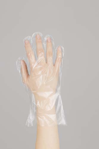 ポリエチレン手袋Ｎｏ．３０４半透明　Ｍ　１００枚入