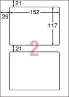 屋外ラベルＬＢＰ　ツヤ消し　白　Ａ４　横２面　５枚