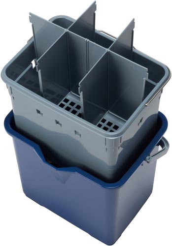 仕切付バケツ２　ブルー