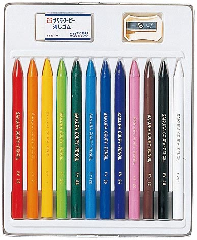 クーピーペンシル１２色　紙箱入