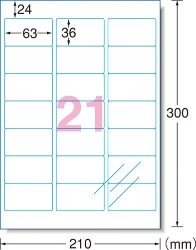 透明保護フィルム　６３×３６ｍｍ　２１面　６枚