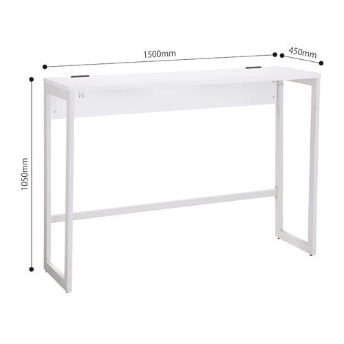 リスムハイデスクＷ１５００　白脚　ホワイト