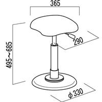 ツイストスツール　ラフレシア３　ブラック
