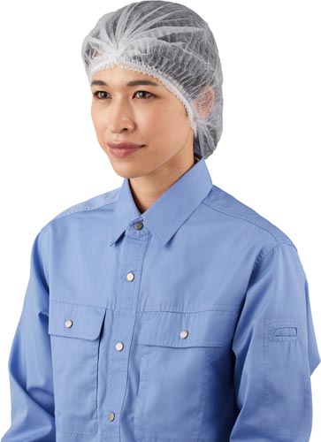 不織布使い捨てヘアキャップ　ホワイト５００枚×１６