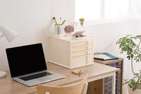 レターケース　浅型３段・深型１段　アイボリー４個