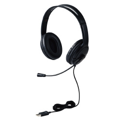 ヘッドホン　有線　ＵＳＢ接続　大型オーバーヘッド