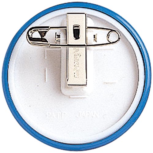 丸型名札　安全ピン・クリップ両用型　緑　１０個