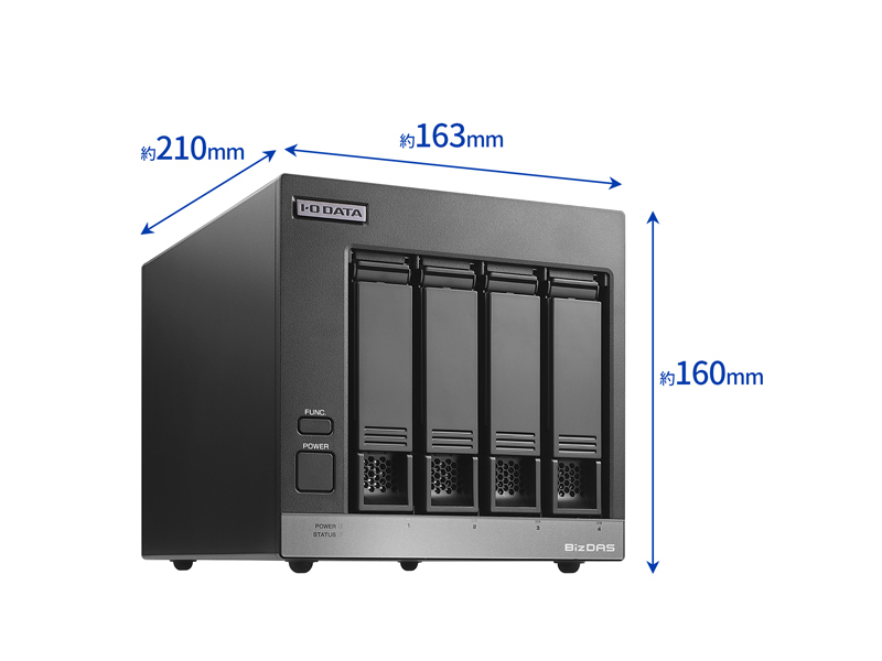 法人向け 5年保証 USB 5Gbps＆RAID対応 4ドライブ外付ハードディスク 128TB