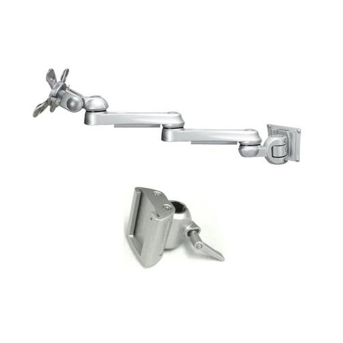 水平多関節モニターアーム （ワイヤーラック支柱取付タイプ） VESA75、100mm