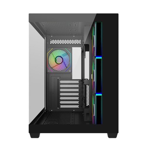 Elite 681/ATXケース/ブラック/270度シームレスガラスパネル/デュアルチャンバー構造/360mmラジエーター対応/ARGBファン4基標準搭載/大型GPU対応/USB 3.2 Gen2x2 Type-C