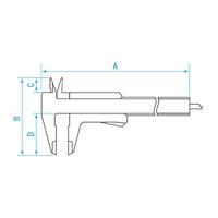 ＳＫ　プラスチックノギス快段目盛　軽快　７０ｍｍ