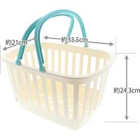 カゴバケツ角型バスケット付アクア１０Ｌ　２セット