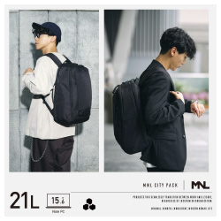 リュック　大容量２１Ｌ　自立設計　撥水　黒