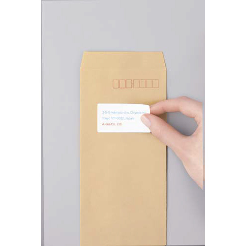 上質紙ラベル　兼用　２４面　四辺余白角丸　１００枚