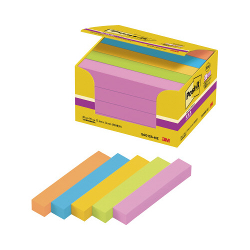 ポストイット　強粘着７５×１４　ネオン混色　２０冊
