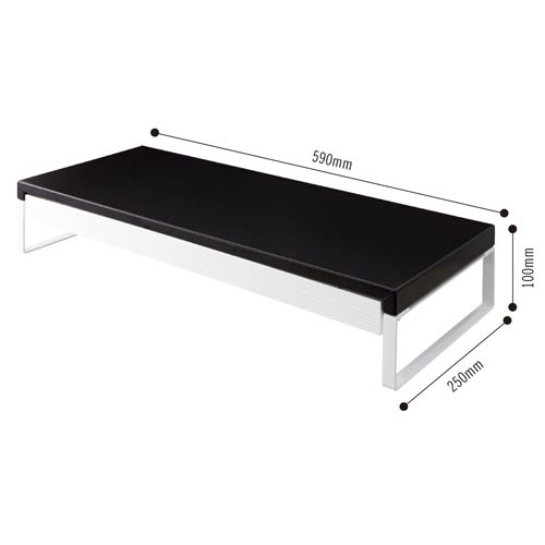 机上台　引出し付き　幅５９０ｍｍ　黒