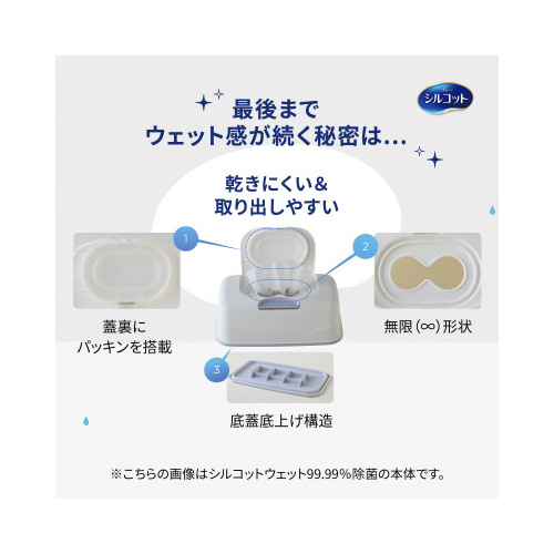 シルコットＷ　９９．９９％除菌　詰替　４０枚入×３