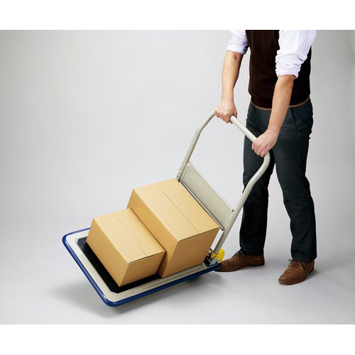 荷物がすべりにくいスチール台車