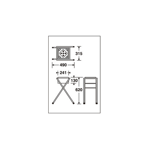 折りたたみ式吸殻入れ　スタンド